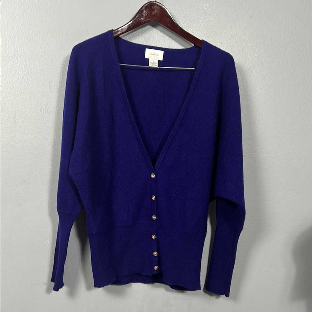 Neiman Marcus Purple Cardigan Sweater